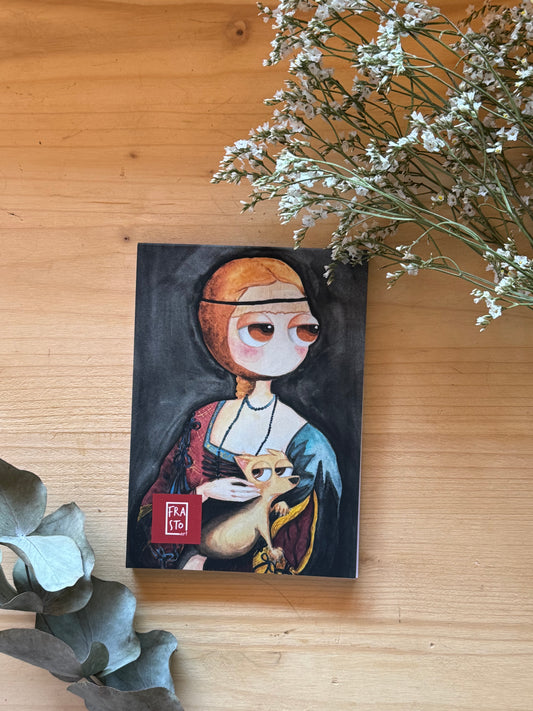 A6 Notizbuch - Das Hermelin mit der Dame