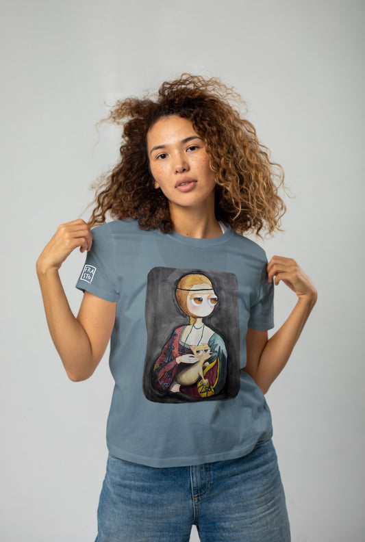 T-shirt L'ermellino con la dama