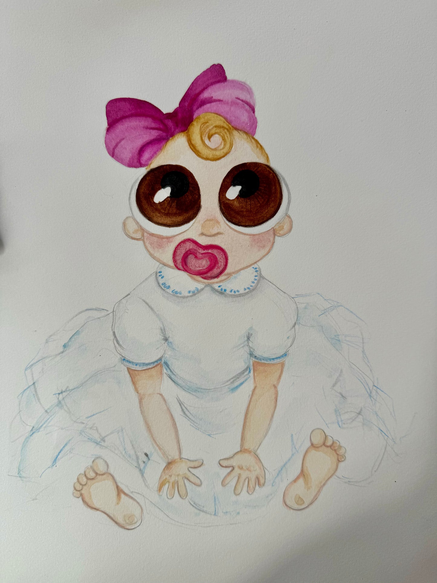 Pallocchi su commissione – Originale su carta Saunders Waterford 23×31 cm