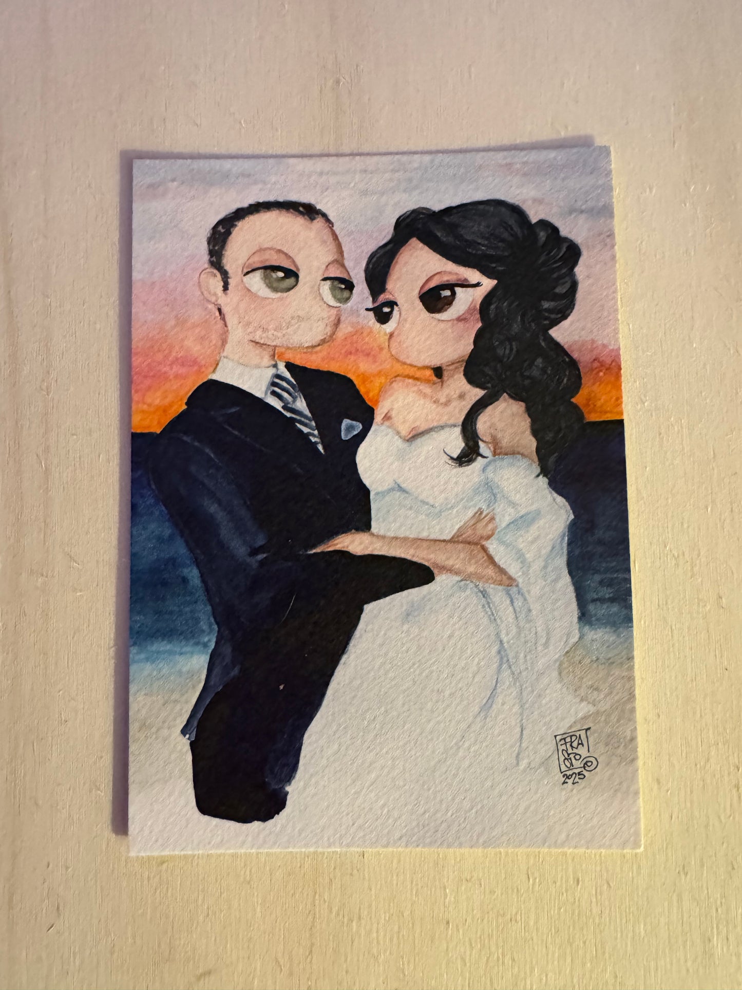 Pallocchi su commissione – Originale su carta Saunders Waterford 23×31 cm