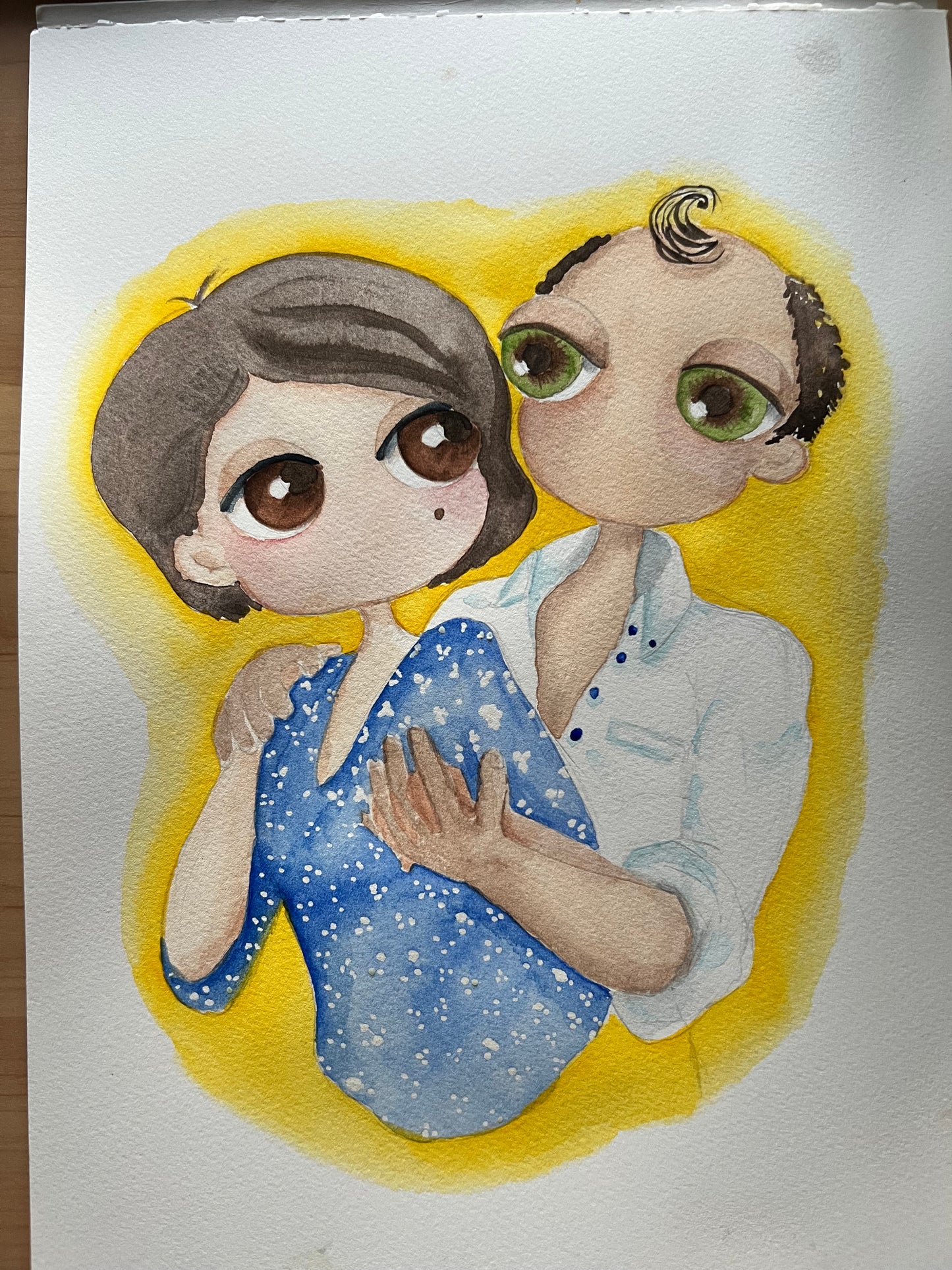 Pallocchi su commissione – Originale su carta Saunders Waterford 23×31 cm