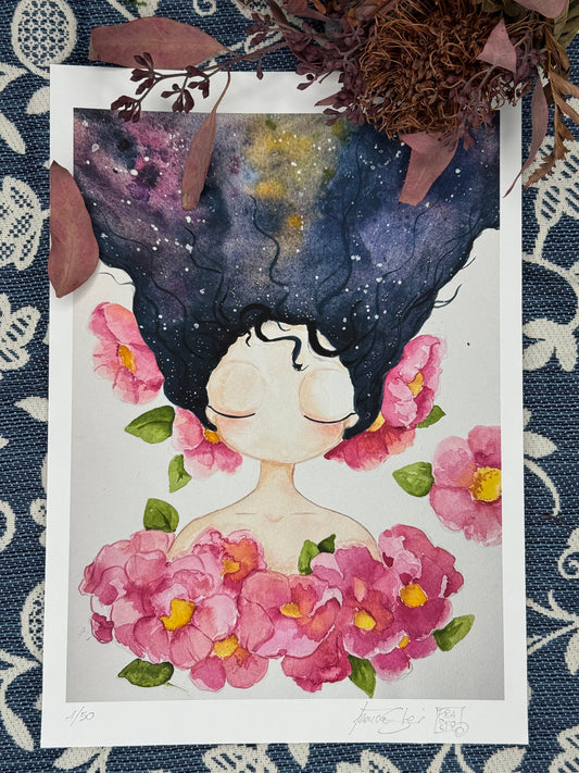 Stampa Fine Art “L’universo tra i capelli” – Edizione Limitata