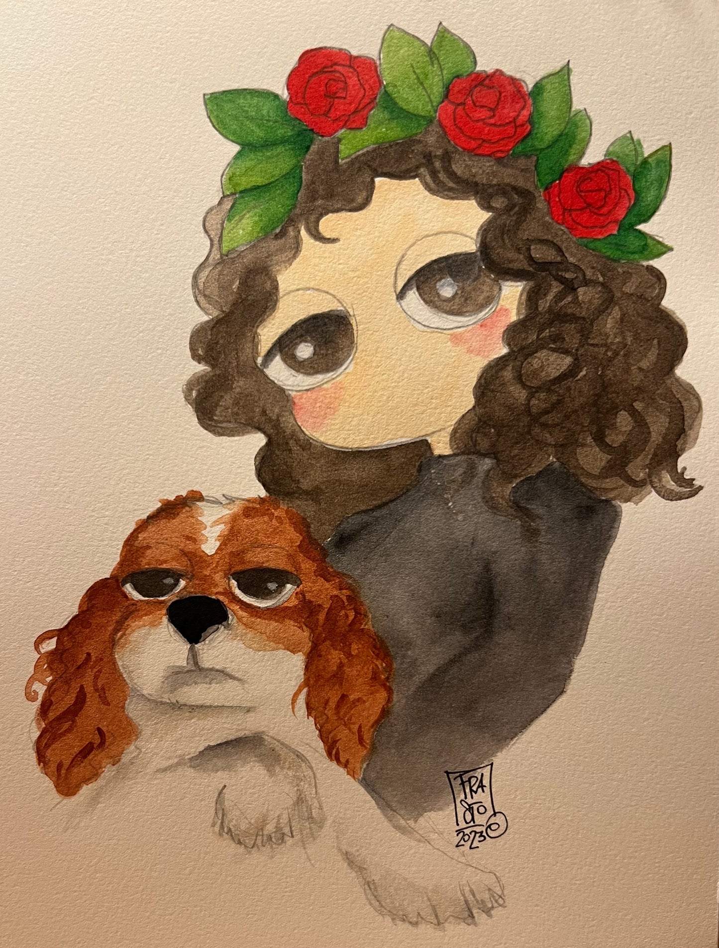 Pallocchi su commissione – Originale su carta Saunders Waterford 23×31 cm