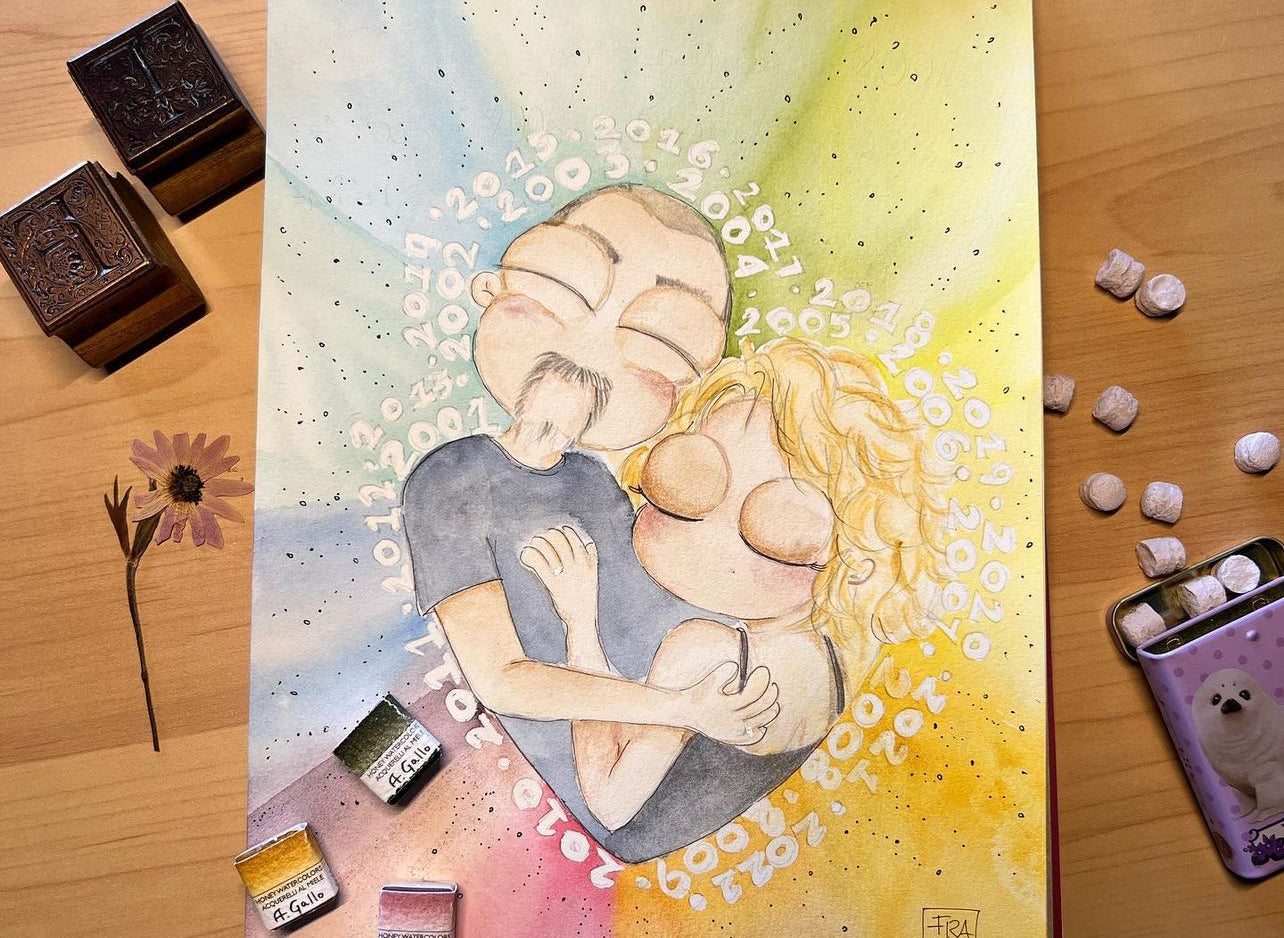 Pallocchi su commissione – Originale su carta Saunders Waterford 23×31 cm