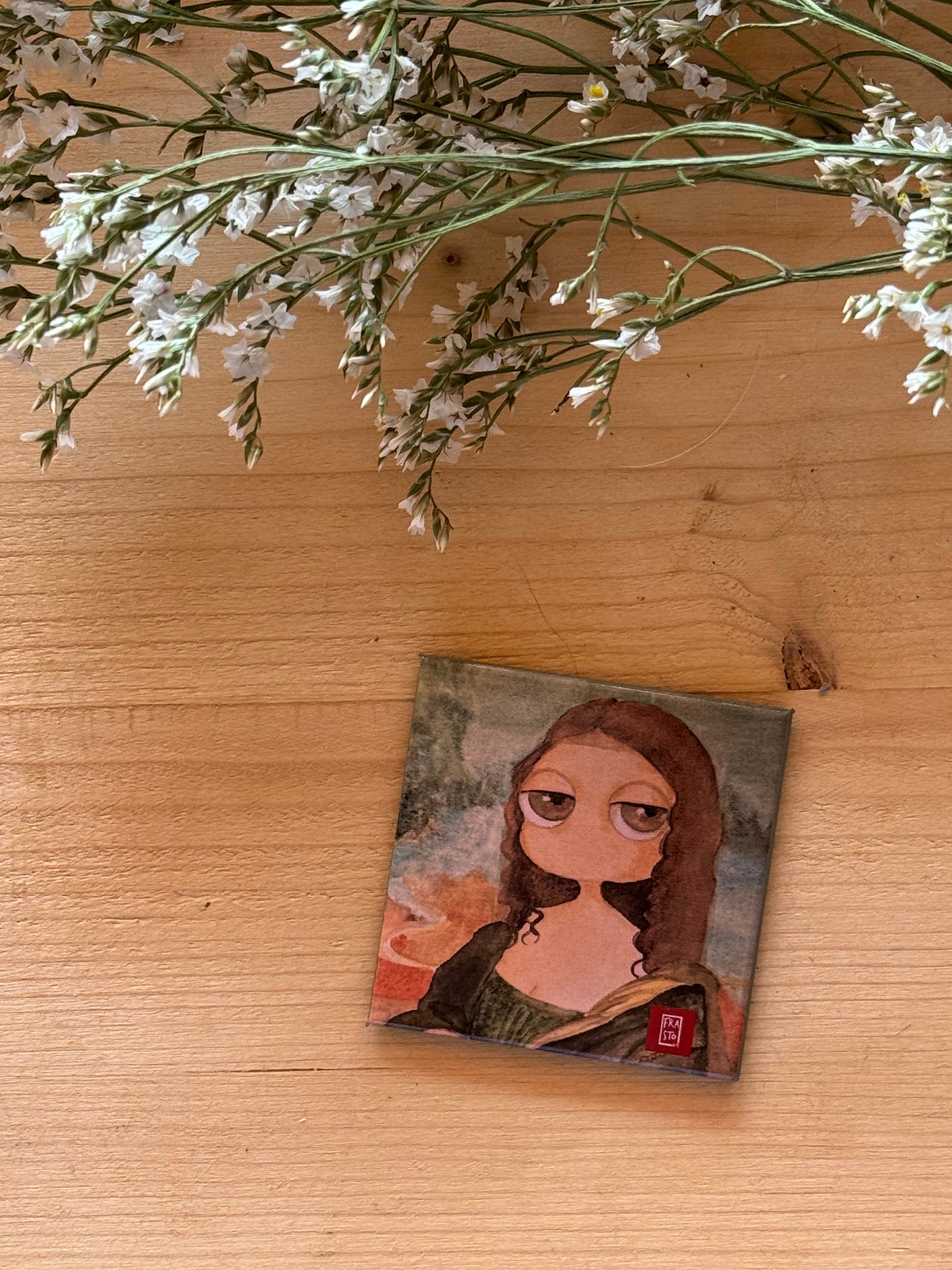 Magnete da frigo in metallo illustrato – Grandi Maestri | Frastoart