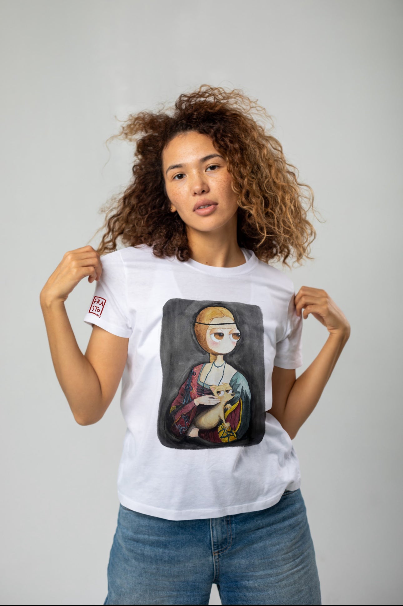 T-shirt L'ermellino con la dama