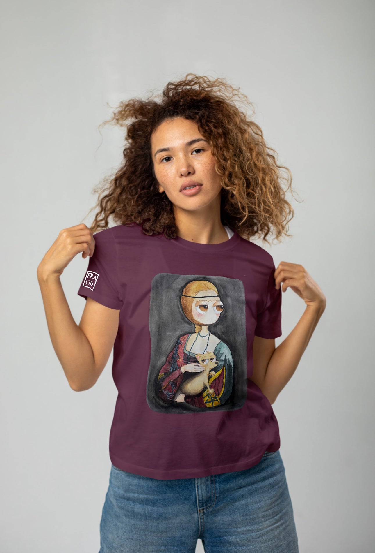 T-shirt L'ermellino con la dama