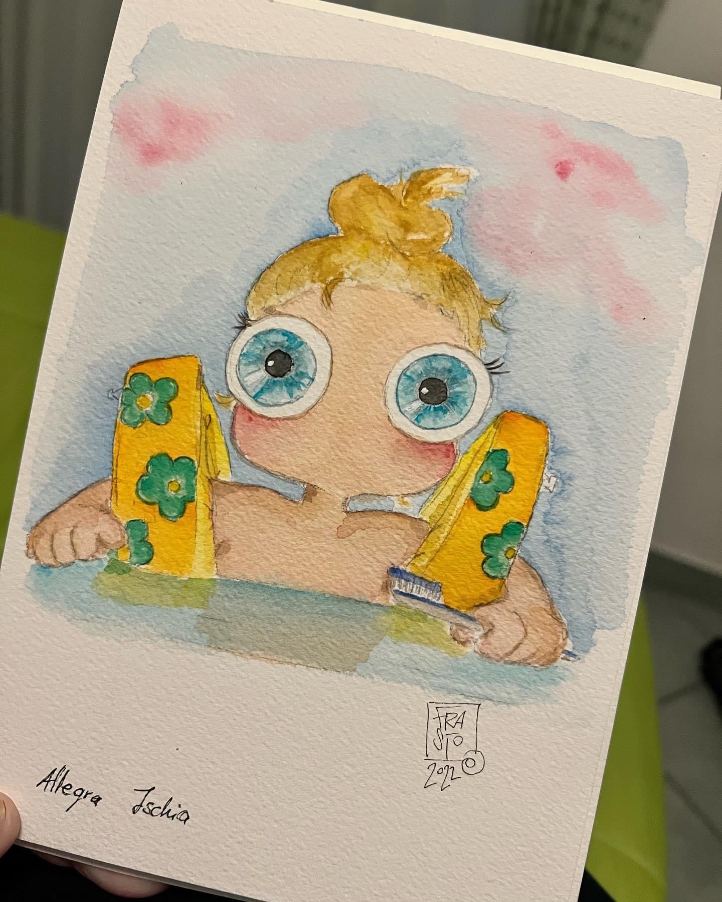 Pallocchi su commissione – Originale su carta Saunders Waterford 23×31 cm