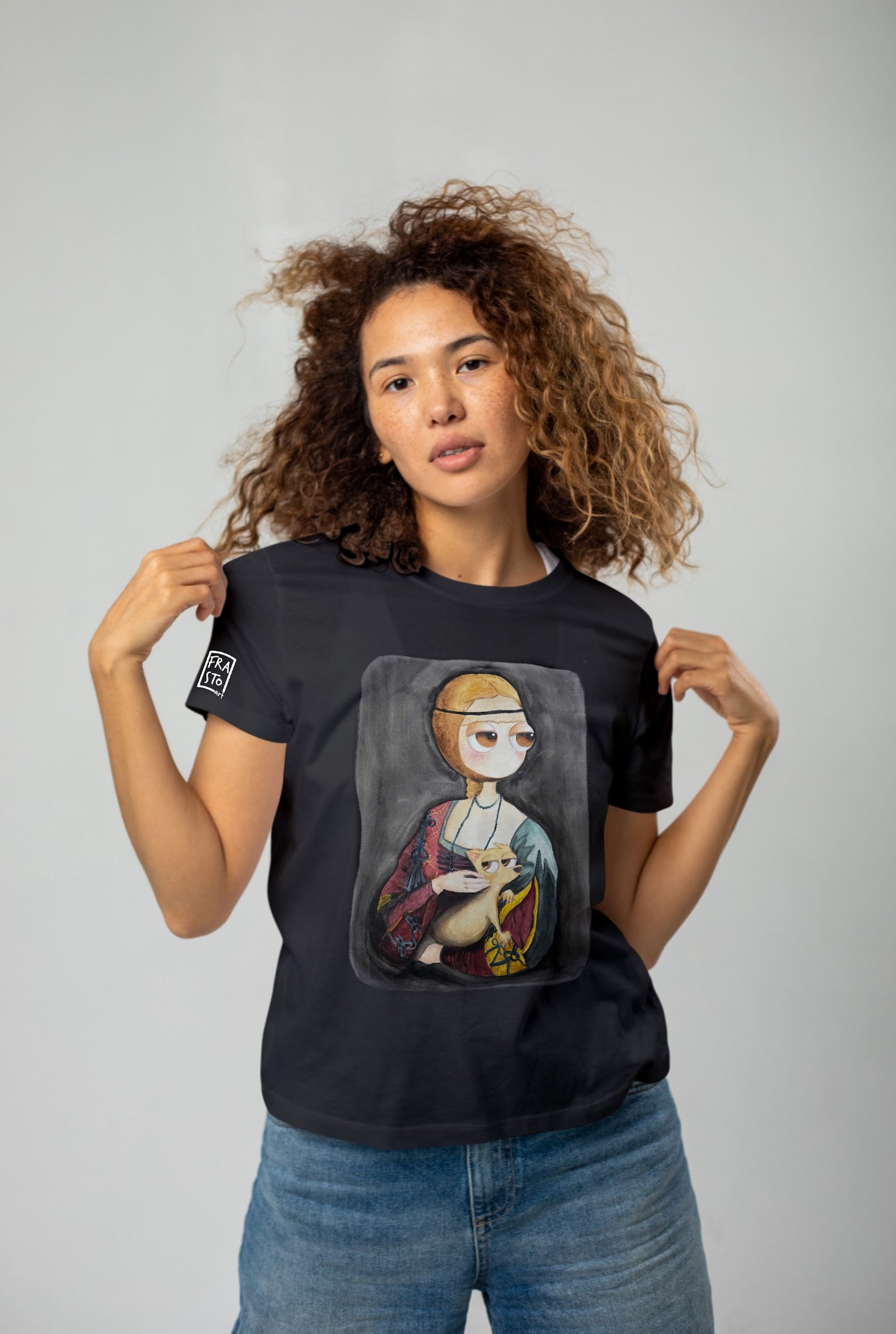 T-shirt L'ermellino con la dama