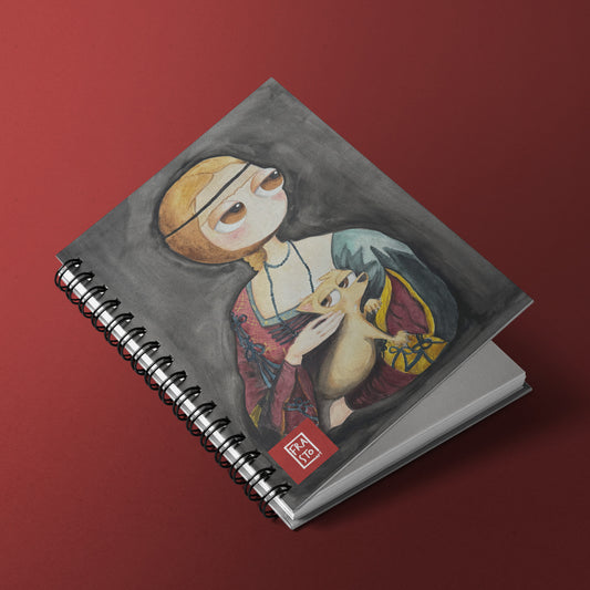 Quaderno A6 Spiralato - L’ermellino con la dama